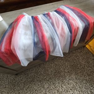 Red, white, and blue mesh skirt